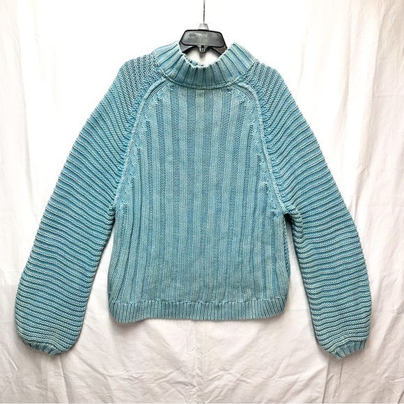 Free People WOMENS CHUNKY KNIT OVERSIZED SWEATER OCEAN PEARL - Picture 5 of 8